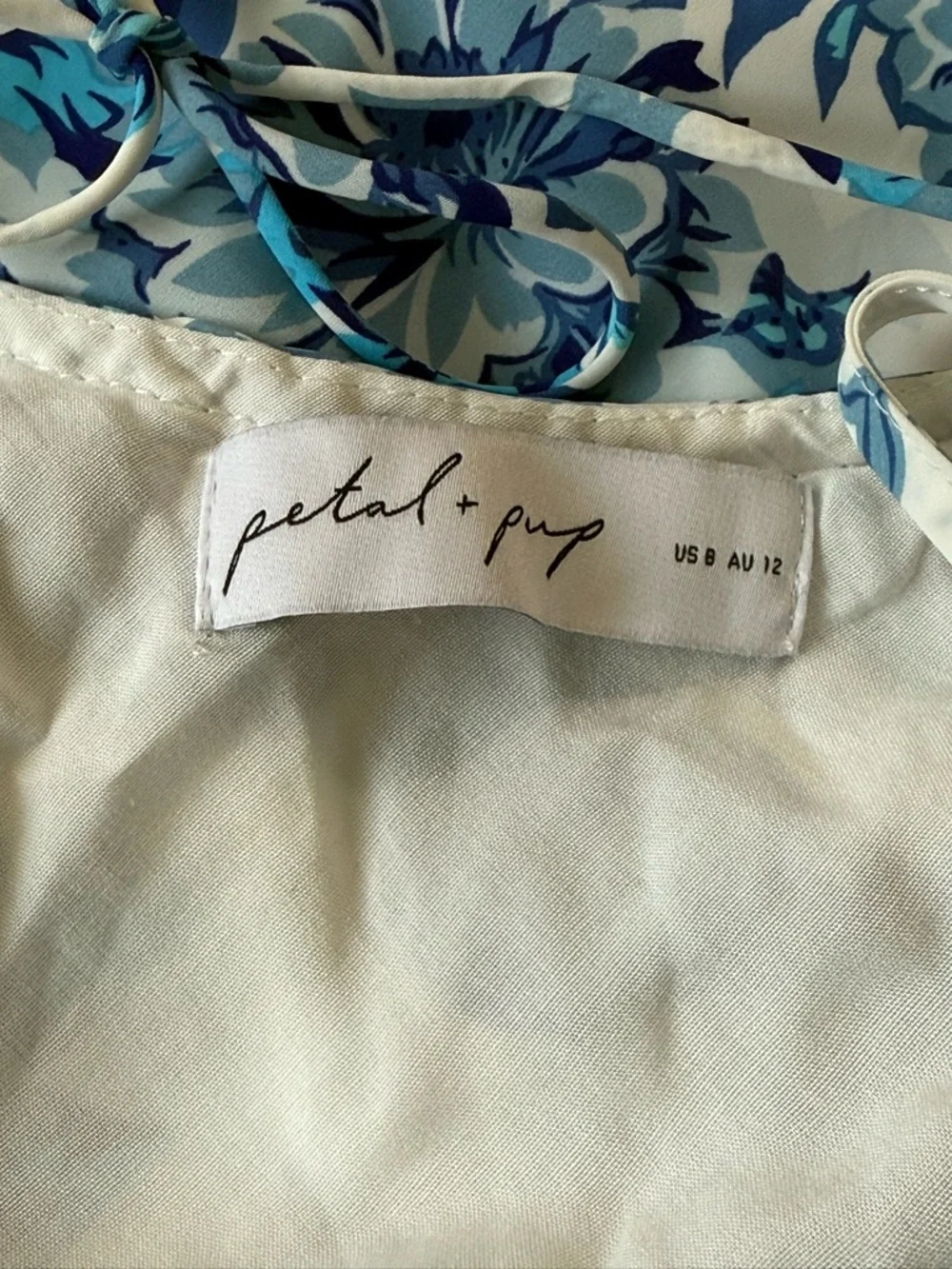 Petal And Pup Yelena Dress Blue Floral Print Size US 8 - Picture 7 of 8